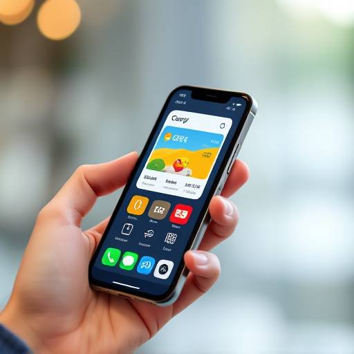 A digital wallet with a mobile phone and a visual representation of budgeting