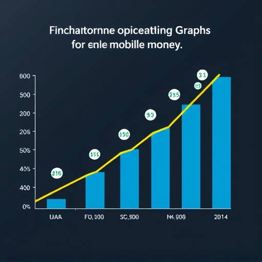 A graph showing the increase in mobile money transactions