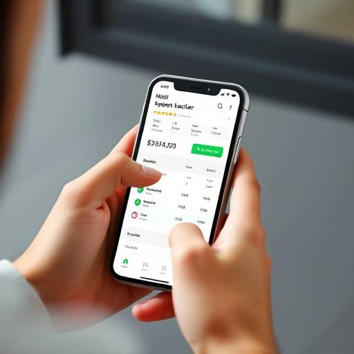 A person using a mobile app to track their expenses, demonstrating modern expense tracking methods.