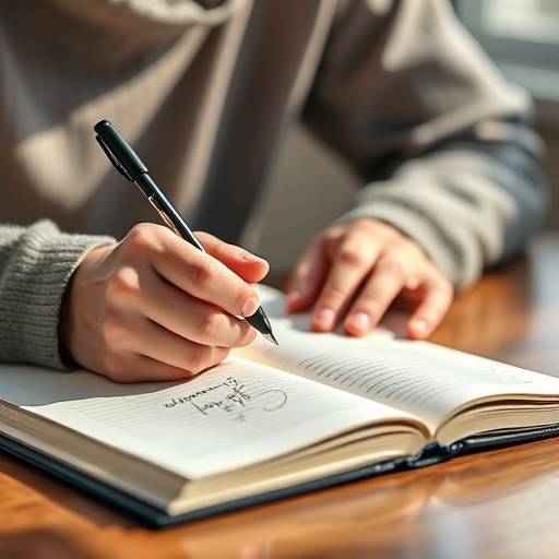 A person writing down their income sources in a notebook, symbolizing income tracking.